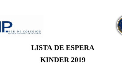 Lista de espera Kinder 2019
